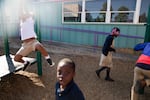 Children play during recess at Kairos PDX, a Portland charter school trying an alternative approach to help students of color.