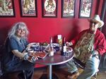 Markeeta Little Wolf and her husband, Mike Hubbard, come to American 35 every Saturday. Hubbard has a pizza named after him, called "Mr. Hubbard's Saturday."
