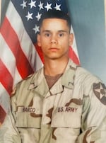 A portrait of Jose Barco when he first enlisted in 2003.