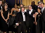 From left to right: Christopher Storer, Joanna Calo, Ayo Edebiri, Matty Matheson, Jeremy Allen White, Tyson Bidner, Edwin Lee Gibson, Liza Colón-Zayas, Oliver Platt, and Ebon Moss-Bachrach accept the Outstanding Comedy Series award for "The Bear" onstage during the 75th Primetime Emmy Awards at Peacock Theater on January 15, 2024 in Los Angeles, California.
