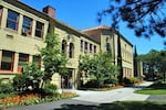 File photo of Churchill Hall on the campus of Southern Oregon University in Ashland, Ore.