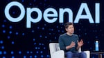 Open AI CEO Sam Altman speaks during a conference in San Francisco this week. The company said it has recently taken down 10 influence operations that were using its generative artificial intelligence tools. Four of those operations were likely run by the Chinese government.