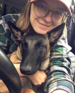 Erin Wilson and her Belgian Malinois, Eva.