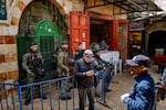 Israeli security forces in the Old City of Jerusalem before Friday prayers during Ramadan, March 22. Israel has long ensured Al-Aqsa Mosque remains a Muslim place of worship, with Jews allowed to pray at the Western Wall. But Israel's far-right national security minister urged religious Jews to enter the Al-Aqsa compound in the last 10 days of Ramadan, which many feared would lead to violence.