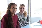 Brooke Ashley Sweet, left, is a junior and Emma Krystyne Burke, right, is a sophomore at Elkton High School. They come to El Gurrero Azteca for lunch once a week or so.