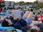 Georgiana Cassell drove down from Seattle with friends to watch Vaux’s Swifts roosting at Chapman Elementary in Portland, Oregon.