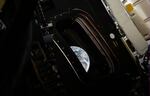 An image of Earth taken by NASA’s Artemis II astronaut commander Reid Wiseman inside the Orion capsule.