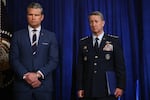 Pentagon chief Pete Hegseth and Dan Caine, chair of the Joint Chiefs of Staff, seen here in January, detailed the U.S. operation against Iran.