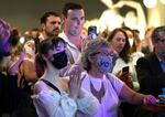 Supporters for Tina Kotek at her election night party at Revolution Hall on May 17, 2022 in Portland, Ore.