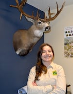 Oregon Department of Fish and Wildlife biologist Kristin Fratella at her office in Bend, Ore.