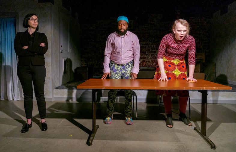 (Left to right) Caroline Warner played by Adriana Gantzer, Smith, played by Kyran McCoy, and Lisa, played by Naomi Jackson.