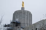 The capitol is seen on the first day of the legislative session at the Oregon state Capitol, Monday, Feb. 5, 2024, in Salem, Ore. (AP Photo/Jenny Kane)