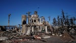 August 12: Wildfire damage is shown in Lahaina, Hawaii.