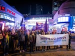 Hundreds of protesters gather at a rare anti-war rally in Tel Aviv on Jan. 18. The crowd was made up of people of all ages, many belonging to groups that have long called for an end to Israel's occupation of Palestinian territories. Full story