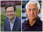 Undated supplied photos of Washington state gubernatorial candidates Bob Ferguson, left, and Dave Reichert.