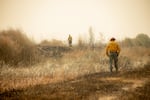 A provided photo shows crews responding to the Jackass Butte Fire near the Malheur National Wildlife Refuge on Aug. 2, 2026.