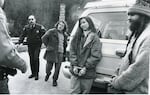 Protesters arrested  on March 31, 1989 during forest protests on the Willamette National Forest east of Salem.