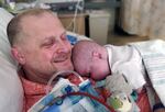 Bennett Markow cuddles with his dad, A.J., hours before the baby died in July 2021 at UC Davis Children's Hospital in Sacramento, Calif.