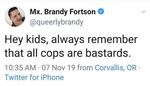 Screenshot of a tweet from Corvallis school board member Brandy Fortson.