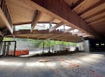 The inside of the lobby area of Artists Repertory Theatre's new building under construction. ART is in the middle of constructing a brand new building to house their future performances and provide space to smaller arts organizations that don't have their own venues. 