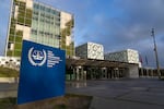 FILE - Exterior view of the International Criminal Court in The Hague, Netherlands, Dec. 6, 2022.