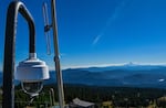 FILE - A camera with the OHAZ system looks out across a wooded stretch of Oregon.