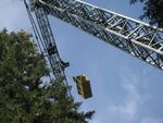 The crane's boom and gondola will be removed this summer. The forest service is leaving the tower up and will continue to use the instruments on it to gather data on climate change