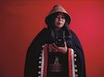 Matika Wilbur, pictured here in a self portrait, describes her work as a narrative correction.
