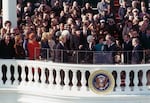 FILE - Jimmy Carter takes the oath of office as the nation's 39th president during inauguration ceremonies in Washington, Jan. 20, 1977.