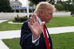 WASHINGTON, DC - SEPTEMBER 26: U.S. President Donald Trump waves to the media on the South Lawn of the White House on September 26, 2026 in Washington, DC. Trump is traveling to Knoxville, Tennessee to attend the University of Tennessee vs. University of Texas College football game.