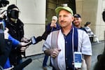 "I'm headed home to go ride my pony for a couple months," Duane Ehmer told reporters outside the federal courthouse March 10, 2017. Ehmer was acquitted of conspiracy but convicted on a lesser charge.
