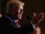 Former President Donald Trump speaks to supporters during a Farmers for Trump campaign event in Council Bluffs, Iowa on July 7.