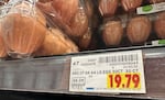 Eggs for sale at 66 cents each from a supermarket in Monterey Park, Calif., on Feb. 10.