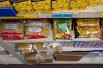 A variety of pasts available for shoppers.