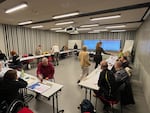 An adult night class at Budapest’s Central European University discusses what makes a dictatorship.