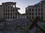 In this photo provided by Ukraine's 93rd Kholodnyi Yar Separate Mechanized Brigade press service, a ruined city center in Kostyantynivka, the site of heavy battles with Russian troops, in the Donetsk region, Ukraine, Saturday, April 19, 2025.