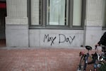 Twenty-five people were arrested in Portland during a May Day protest that police say turned into a riot, May 1, 2017.