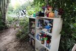 Just a few feet off the Springwater Corridor Trail, visitors are greeted by a bookshelf that has been transformed into a pantry.
Hood-To-Coast runners will avoid the area this year.