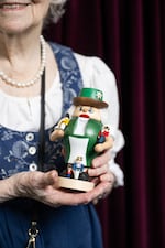 Wagner holds the "Nutcracker Lady" figurine.