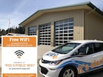 The Tahuya fire station, in rural Mason County, Washington, is one of the sites tapped to host a drive-up Wi-Fi hotspot.
