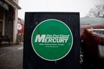 A Portland Mercury newsstand in Portland, Ore., Saturday, March 14, 2020. The newspaper announced it would halt print publication, going online-only, due to financial impacts of the large gatherings ban.