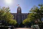 The Starbucks global corporate headquarters building is seen Monday, May 11, 2026, in Seattle.