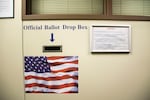 An official ballot drop box is seen in Colorado Springs' election headquarters on May 31.
