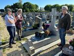 From left: Michelle Salaün, Jeannine Plassard and Marie-Annick Gouez, the daughters of Catherine Tournellec Salaün, stand at their mother‘s grave in Plabennec, in France's Brittany region, in June.