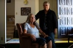 Patty Martin, left, and Danna Dal Porto, right, are portrayed on Thursday, July 17, 2025, at Martin’s home in Quincy, Washington. KUOW Photo/Megan Farmer