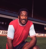 This provided photo shows Clyde Best during his time as a striker for West Ham United. Best later went on to play for the Portland Timbers, helping to establish professional soccer in the U.S.