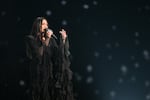 Israeli singer Yuval Raphael is representing Israel at the Eurovision Song Contest. She performs "New Day Will Rise" during a dress rehearsal for the second semi-final in Basel on May 14.