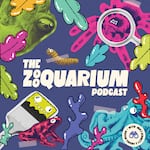 Title artwork for Mike Bennett and Chanel Hason's "The Zooquarium Podcast," featuring wildlife animations in Bennett's signature style.