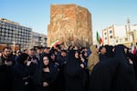 People mourn the death of Iran's supreme leader Ayatollah Ali Khamenei, who was killed in joint US and Israeli strikes, at a square in Tehran on March 1, 2026. Ayatollah Ali Khamenei, Iran's supreme leader since 1989 and sworn enemy of the West, was killed in the opening salvo of a massive US and Israeli attack that extended into a second day on March 1, as the two powers seek to topple the Islamic republic.