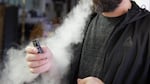 A person demonstrates use of a vape in this undated file photo.
